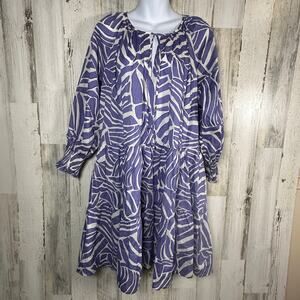 Rails (Revolve) Sia Island Waves Dress L | Zebra Print | Cotton | MSRP $248